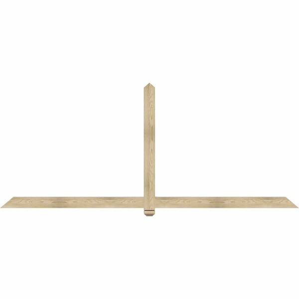 Ekena Millwork Eugene Rough Sawn Timber Gable Bracket, Douglas Fir, 108"W x 45"H x 2"D x 4"F, 10/12 Pitch GBW108X45X0204EUG00RDF - main
